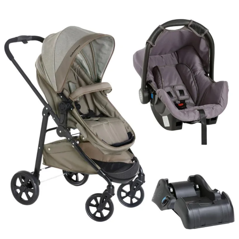 Carrinho De Bebê Olympus Com Bebê Conforto Grid E Base