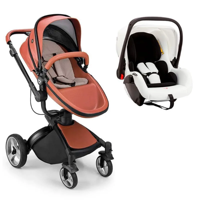 Carrinho Passeio Moisés Candy Caramelo E Bebê Conforto Litet