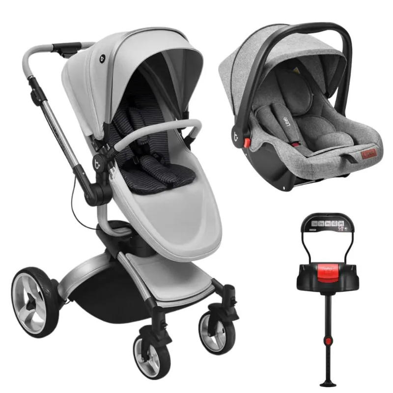 Carrinho Passeio Moisés Candy c/ Bebê Conforto e Base isofix