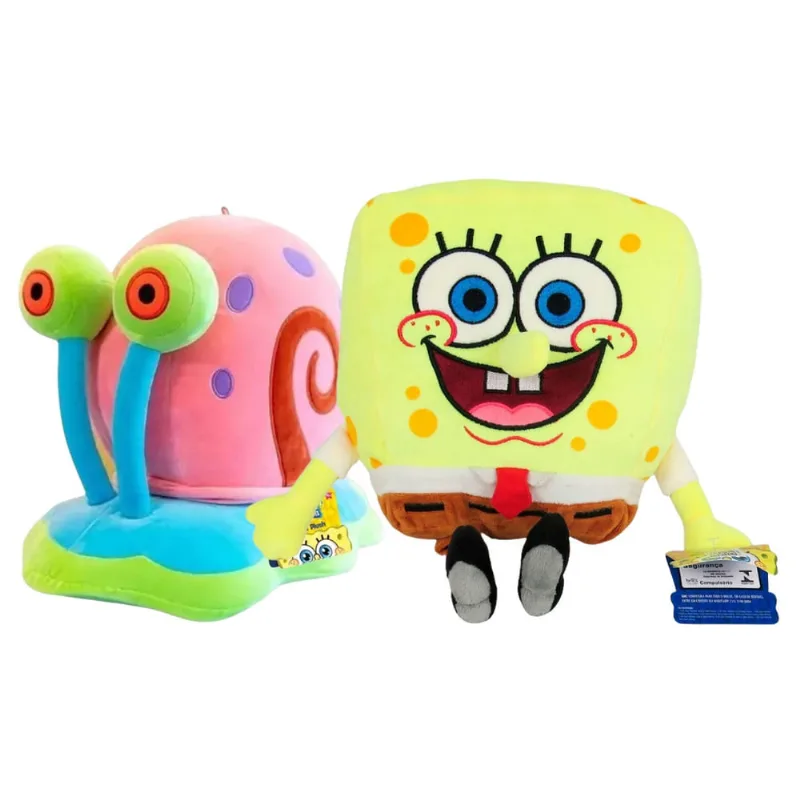Kit Pelúcia Bob Esponja e Gary Caracol - Multikids