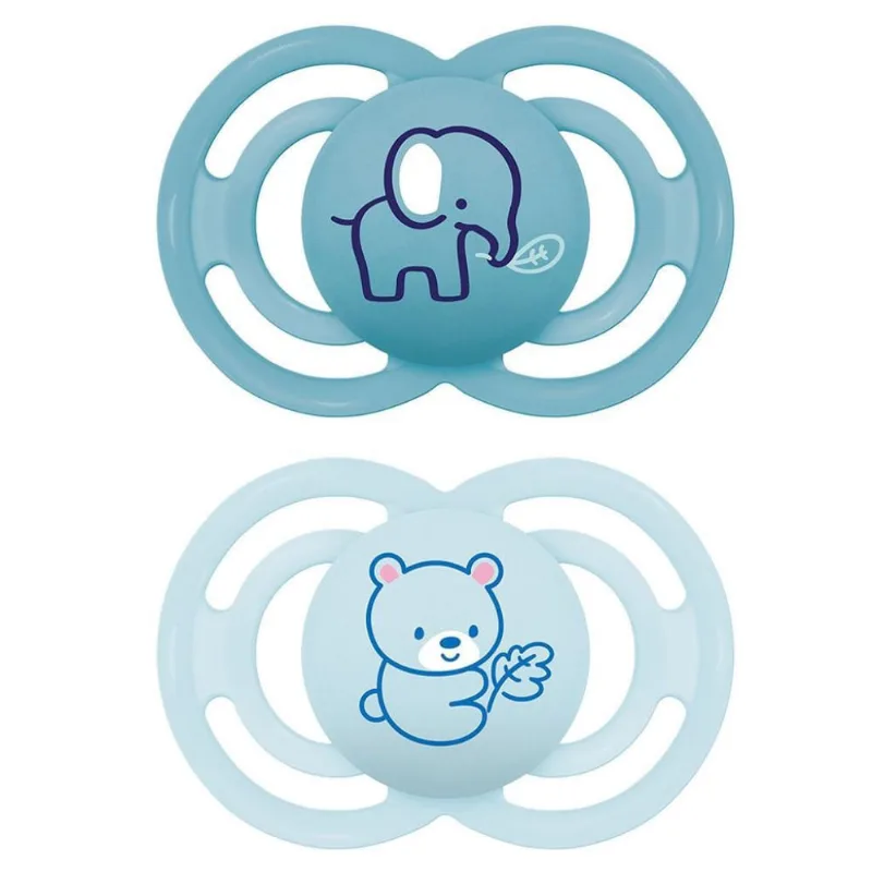 Chupeta Perfect Dupla Elefante E Urso Azul ( + 16M) - Mam