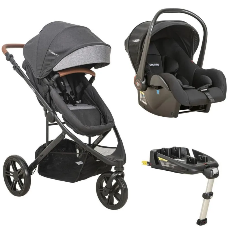 Carrinho De Bebê Moisés Trek Com Bebê Conforto E Base Isofix