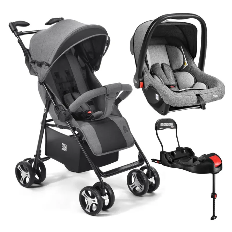 Carrinho de Bebê Multikids Flick Bebê Conforto e Base Isofix