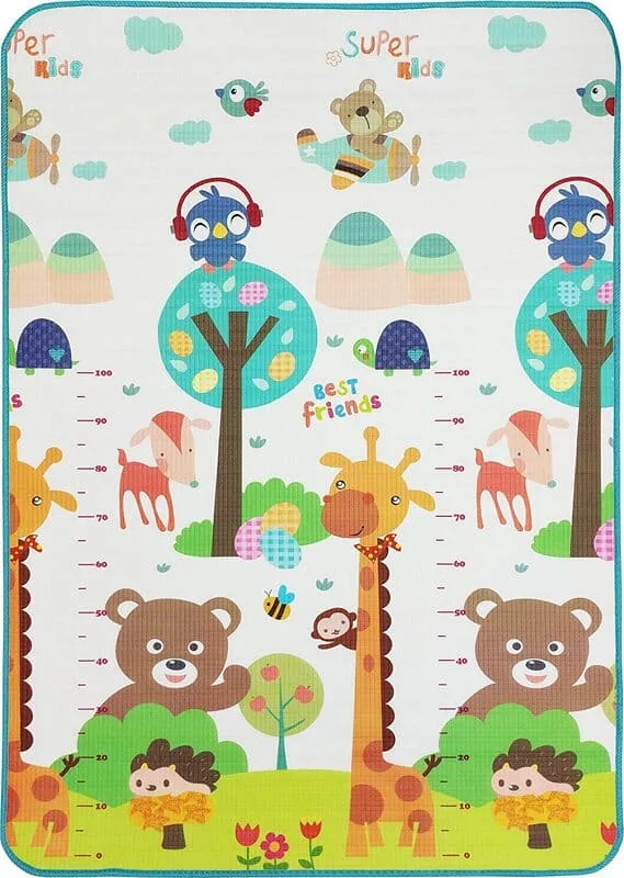 Tapete Atividades Dupla Face 180x200cm Animais Nas Alturas - Ibimboo