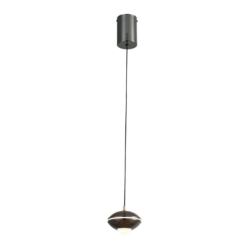 Lustre Pendente Astraled Intercrus Pt-9133 Preto Brilho Led Bivolt - ASTRALED