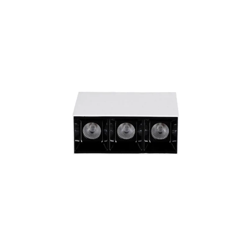 Spot De Sobrepor Astraled Downlight Evon Led 6w Bivolt Branco / Preto - 3000k - Luz Amarela - ASTRALED