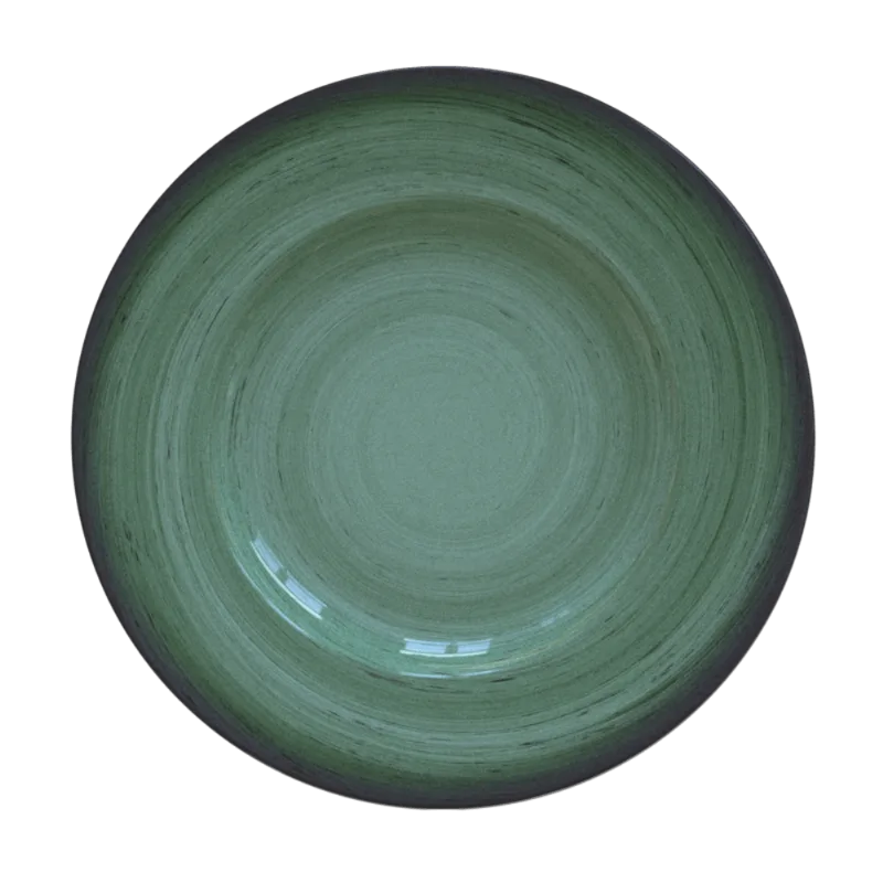 Prato Tramontina Porcelana Rústico Raso Verde 27cm un - Tramontina