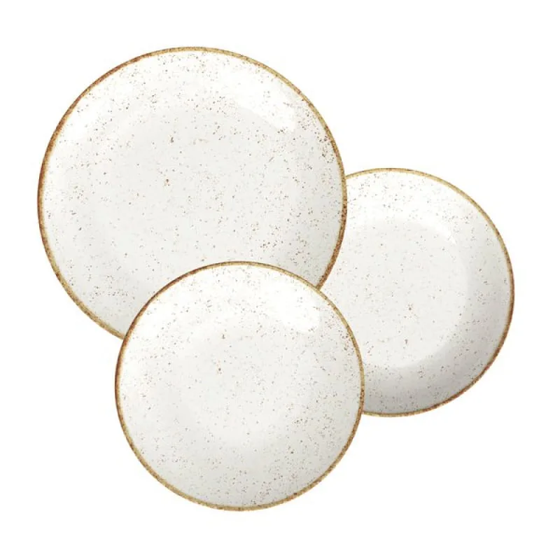 Jogo Pratos Tramontina Rústico Marrom Porcelana Decorada 12 Peças Tramontina - Tramontina - Utilidades Domesticas