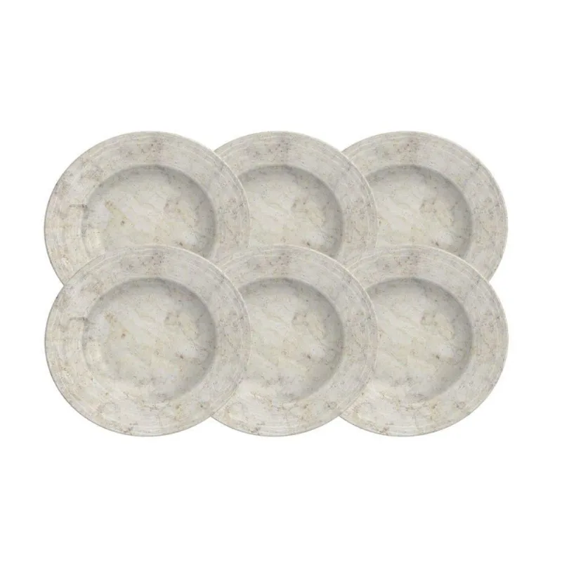 Conjunto De Pratos De Sobremesa 06 Peças Travertino Tramontina - Tramontina