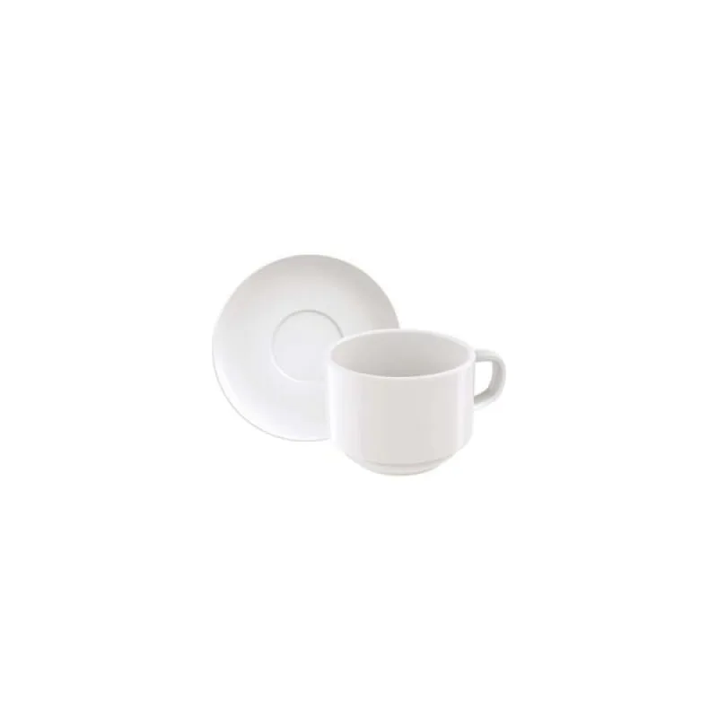 Conjunto Xícara Pires Chá Tramontina Paola Porcelana, 240ml Tramontina - Tramontina - Utilidades Domesticas