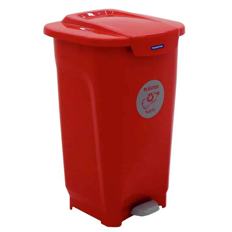 Lixeira Tramontina T-Force 50L Vermelho (MP) - Tramontina