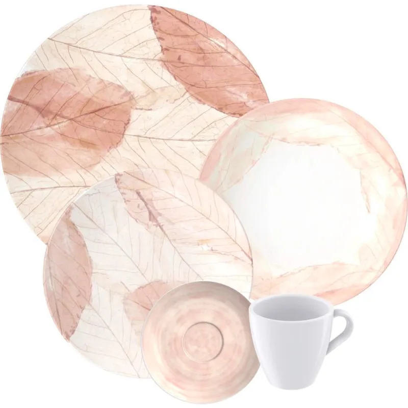 Aparelho de Jantar Tramontina Porcelana Rosé 20 Peças - Tramontina