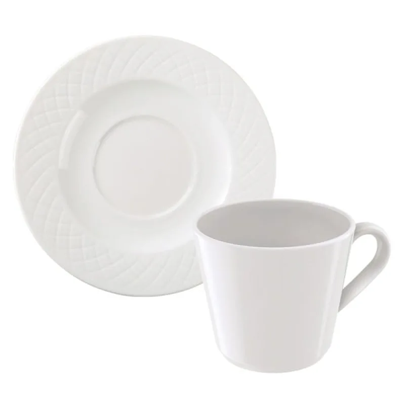 Kit Xícara Pires Chá Tramontina Ingrid Porcelana Decorada 185ml 12 Peças Tramontina - Tramontina