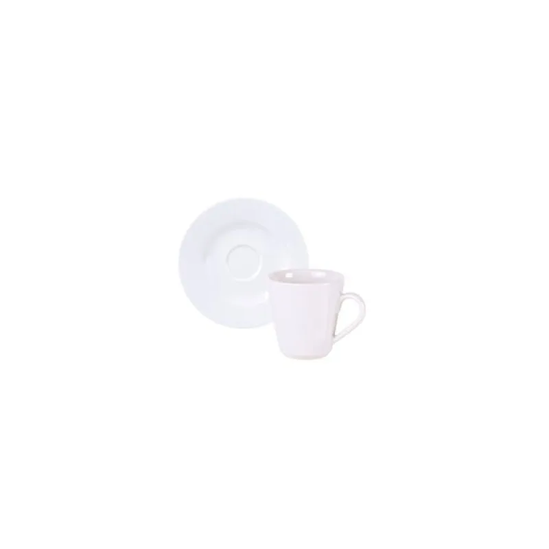 Kit Xícara e Pires de Café Tramontina Leonora em Porcelana 70 ml 12 Peças Tramontina - Tramontina