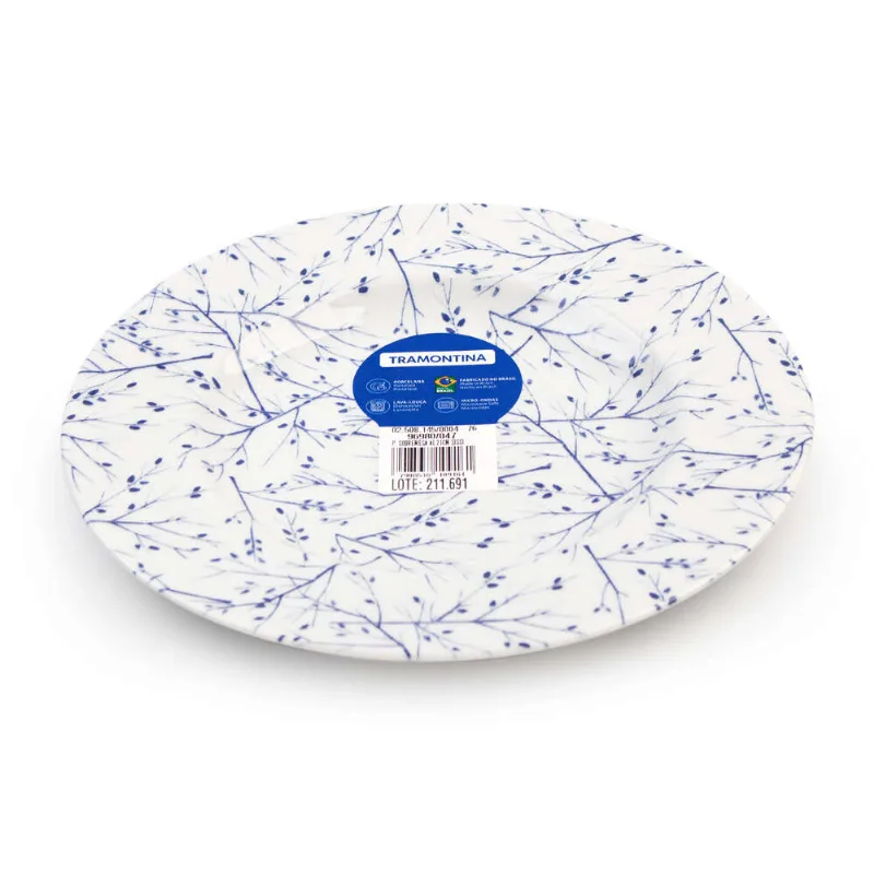 Prato de Porcelana Sobremesa 21cm Sissi Tramontina