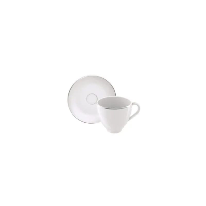 Conjunto Xícara e Pires de Café Tramontina Atena em Porcelana, 100ml Tramontina - Tramontina