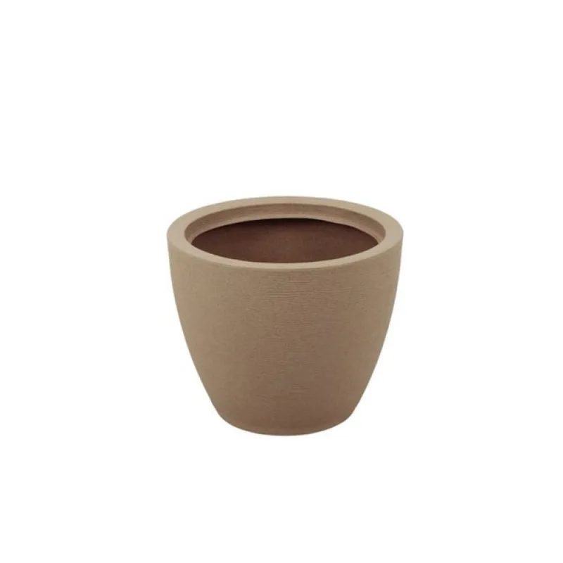 Vaso Tramontina Asteca em Polietileno Granito Areia com Prato 38 cm Tramontina - Tramontina