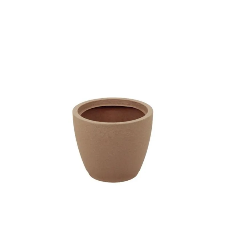 Vaso Tramontina Asteca em Polietileno Granito Areia com Prato 32 cm Tramontina - Tramontina