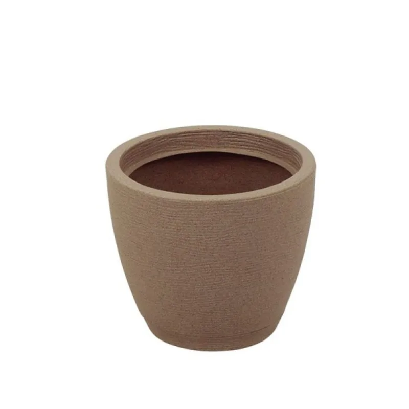 Vaso Tramontina Asteca em Polietileno Granito Areia com Prato 24 cm Tramontina - Tramontina