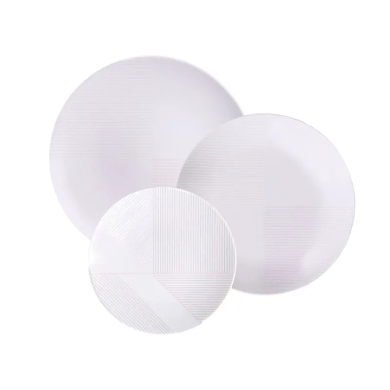 Jogo Pratos Tramontina Grid Porcelana Decorada 12 peças Tramontina - Tramontina