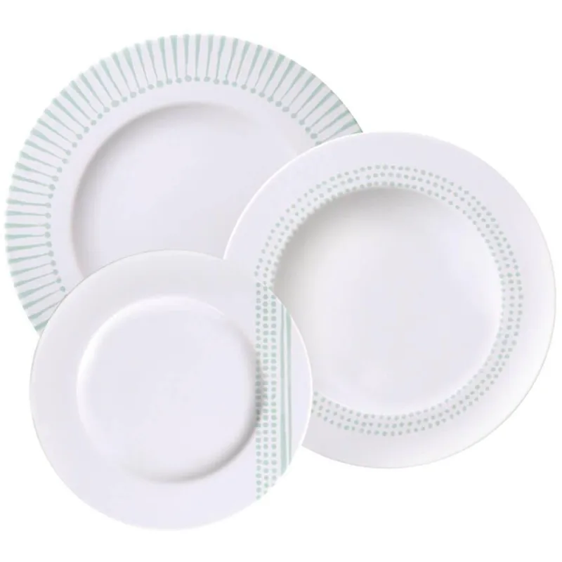 Jogo De Pratos Tramontina Monocroma Em Porcelana Decorada 12 Peças - 96589053 - Tramontina