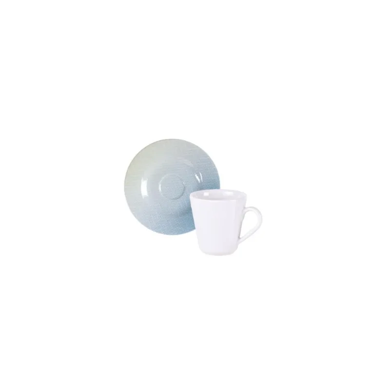 Conjunto Xícara e Pires de Café Tramontina Polaris em Porcelana, 70 ml - Tramontina