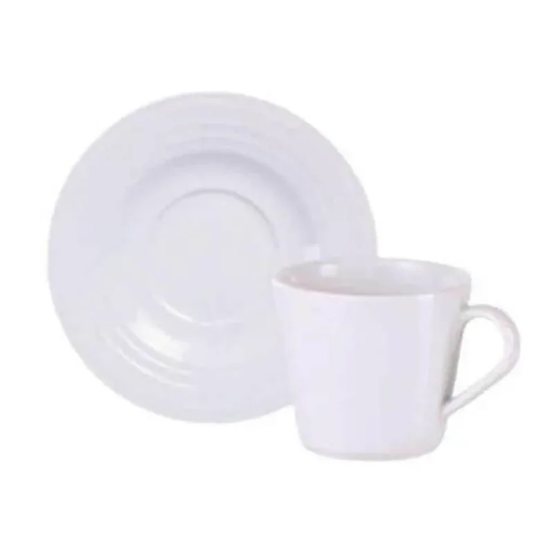 Conjunto Xícara e Pires de Chá Tramontina Vibrare em Porcelana 185 ml 2 Peças - Tramontina