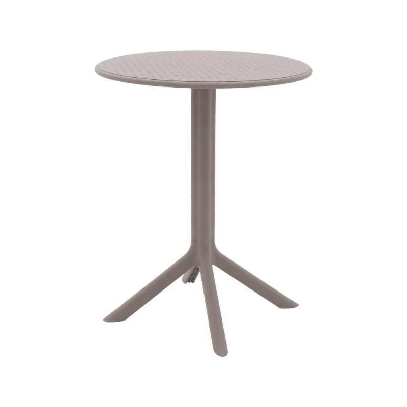 Mesa Titânia 4 Lugares Redonda Plástico 60CM Camurça Café Tramontina