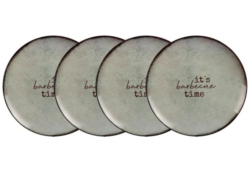 Conjunto de Pratos Raso Tramontina Churrasco Rustic 4 Peças em Porcelana 28cm - Tramontina