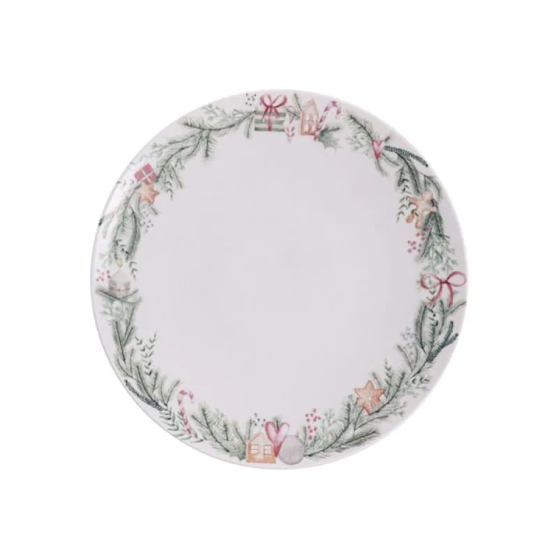 Prato Raso Tramontina Noite Feliz Porcelana Decorada 21cm Tramontina - Tramontina
