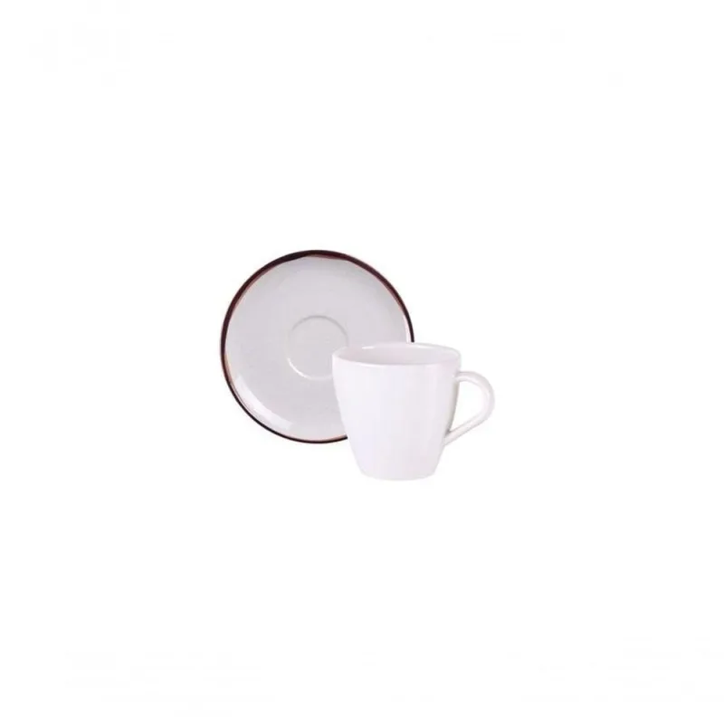 Conjunto Xícara E Pires De Chá Tramontina Canyon 200ml 2 Peças Em Porcelana Decorada - Tramontina