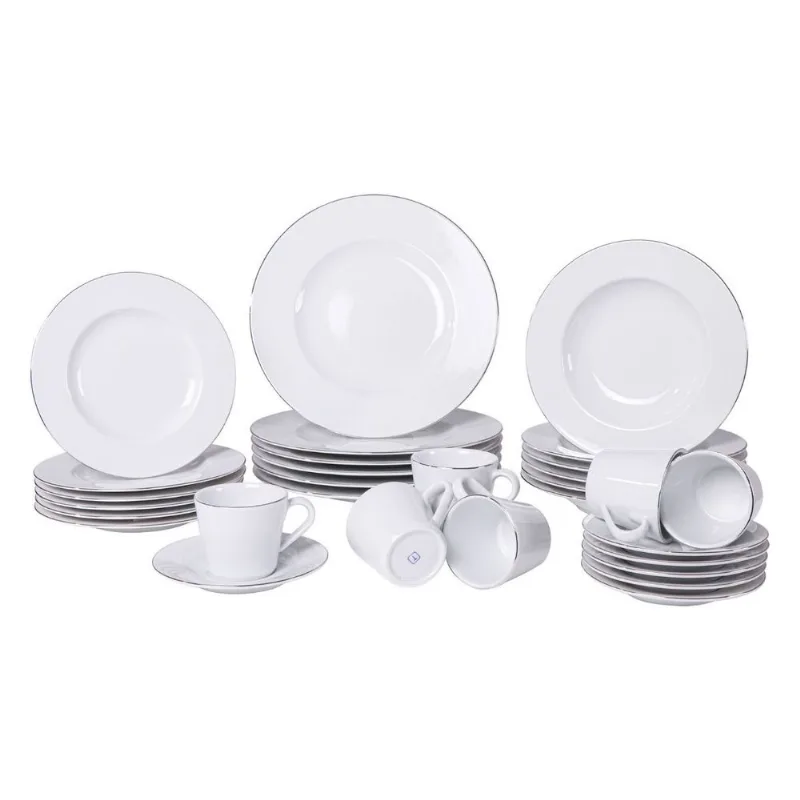 Aparelho de Jantar Tramontina Joana em Porcelana Decorada 30 Peças - Tramontina