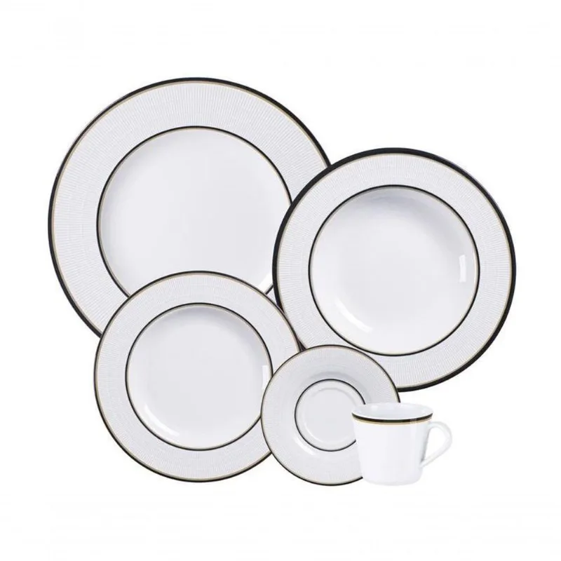 Aparelho De Jantar Tramontina Sienna 20 Peças Em Porcelana Decorada - Tramontina