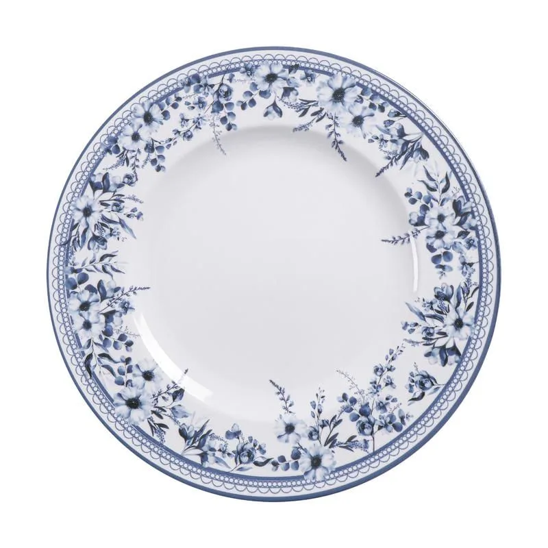 Prato Raso Tramontina Azzura 28cm em Porcelana Decorada - Tramontina