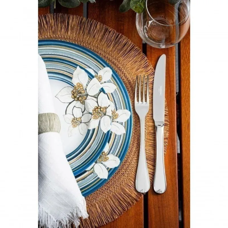 Prato Sobremesa Tramontina Nix 21cm Em Porcelana Decorada - Tramontina