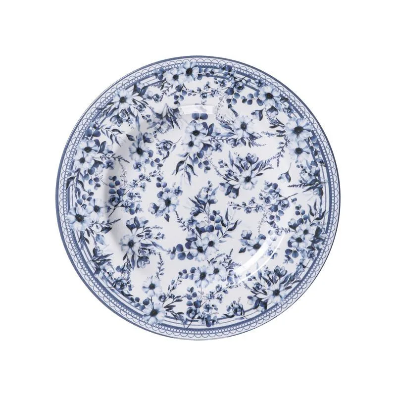 Prato Sobremesa Tramontina Azzura 21cm em Porcelana Decorada - Tramontina