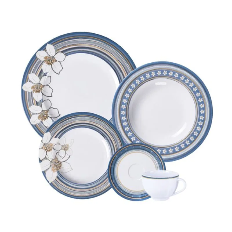 Aparelho de Jantar Tramontina Nix em Porcelana Decorada 30 Peças Jogo de Pratos Especial Tramontina - Tramontina