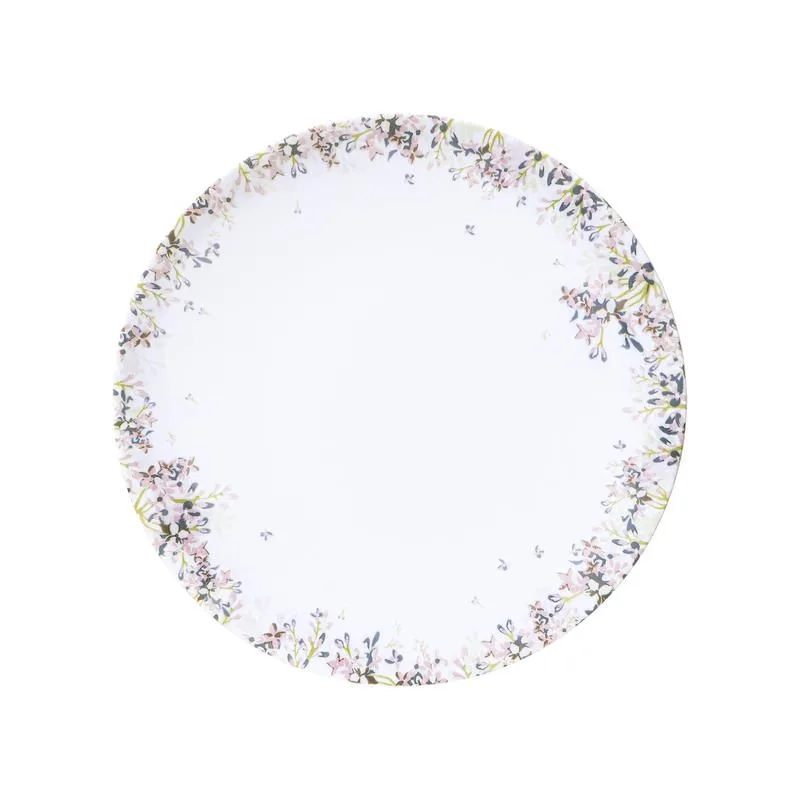 Prato Raso Tramontina Fogli 25cm em Porcelana Decorada - Tramontina