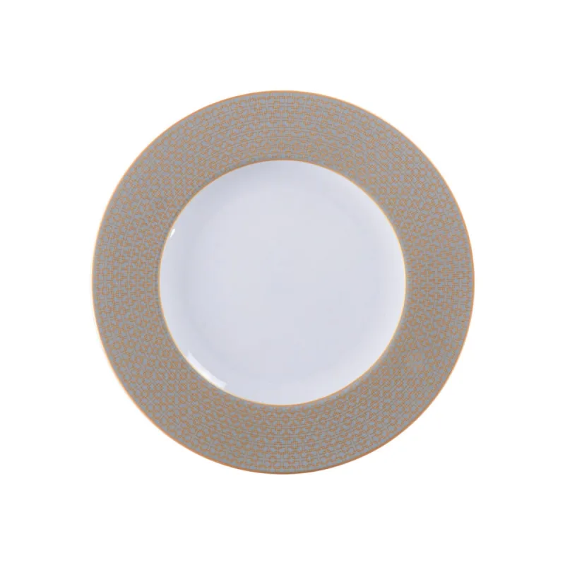 Prato Raso Tramontina Aurum Em Porcelana Decorada 28 Cm - Tramontina