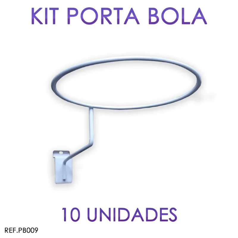 Suporte de Bola branco p/ Painel Canaletado - 10 Unidades
