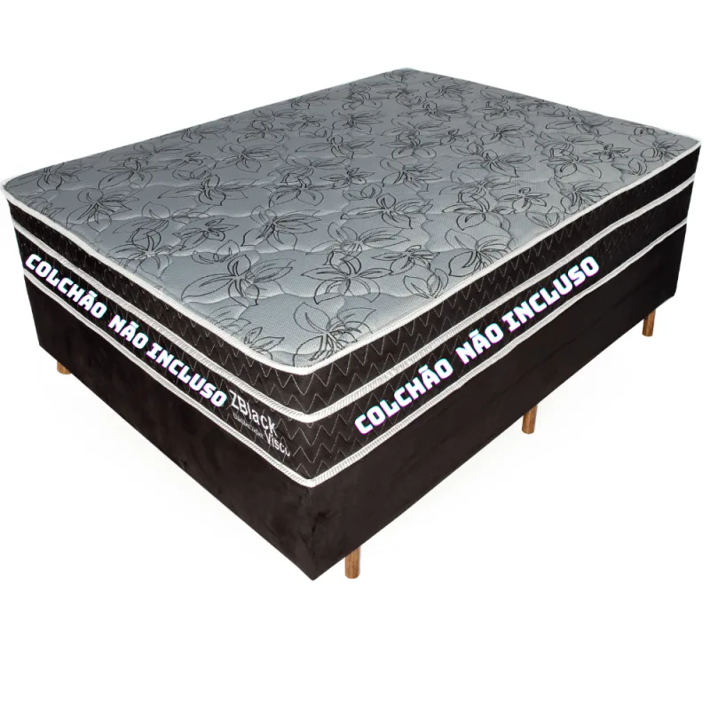 Base Box Casal Zeflex 138x188x43 ZBlack (Preto) - ZEFLEX - Móveis
