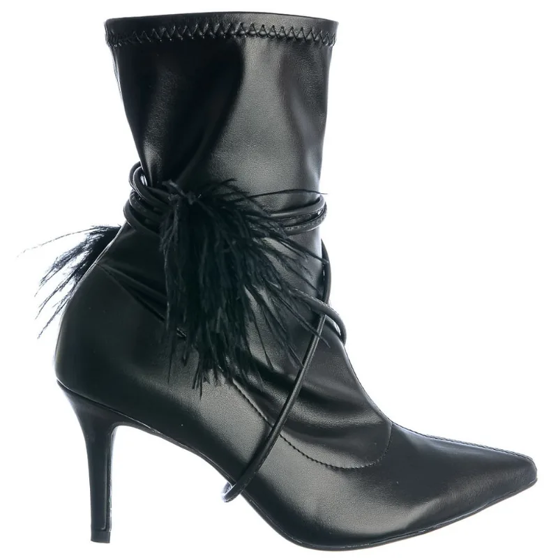 Bota Feminina Chiara Pluma Real Life ii Specchio Brand Preta