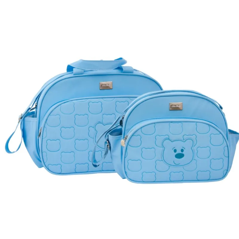 Kit Bolsa Maternidade Mala Saída Menina Menino Urso Azul