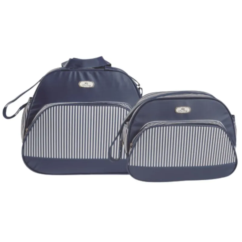 Conjunto Bolsa E Frasqueira Maternidade Com 2 Peças Azul