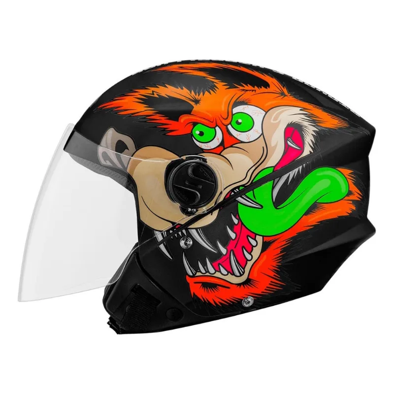 Capacete Moto Aberto New Liberty 3 Three Coyote Preto Tam 58