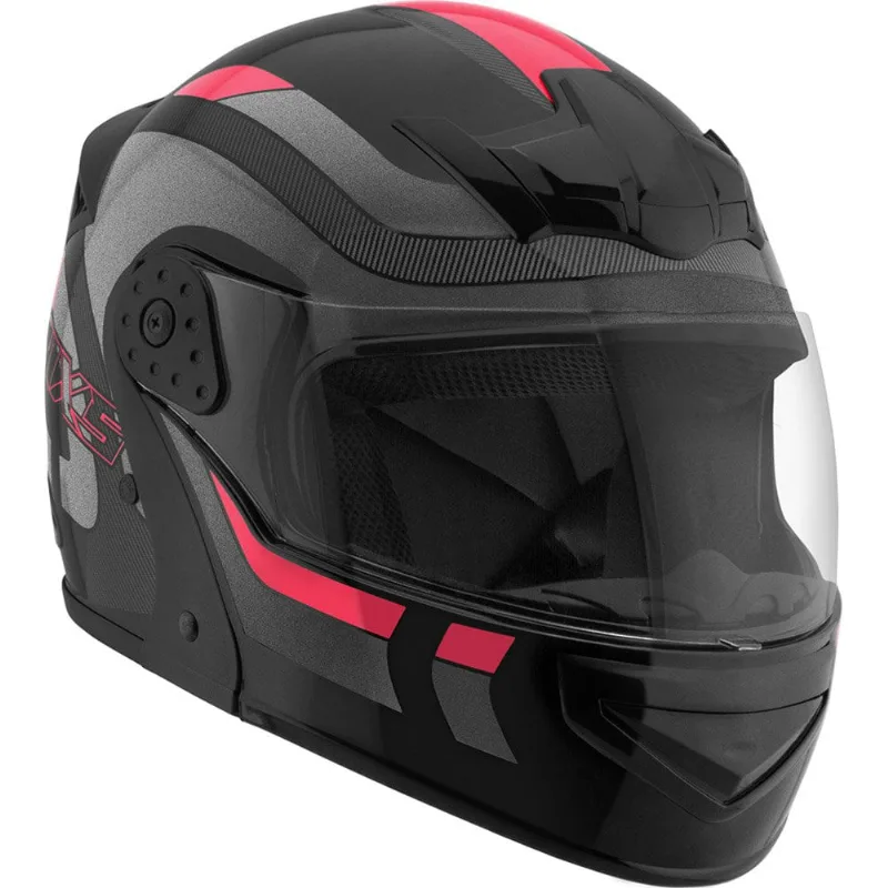 Capacete Gladiator Delta Mixs Cinza e Vermelho 62