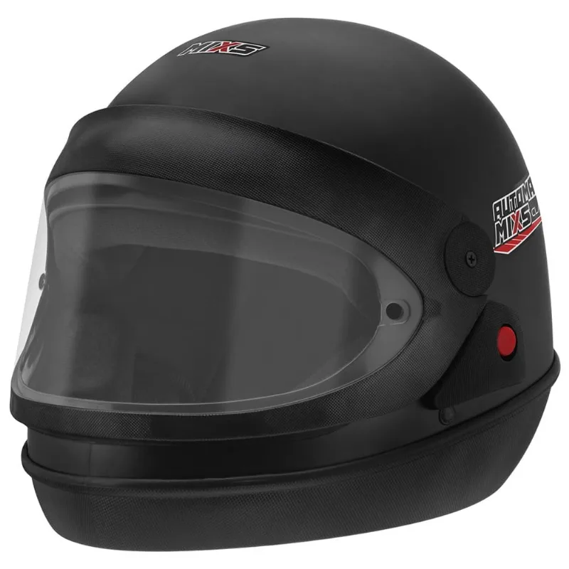 Capacete Mixs Automatic Classic Tamanho Preto Fosco 58