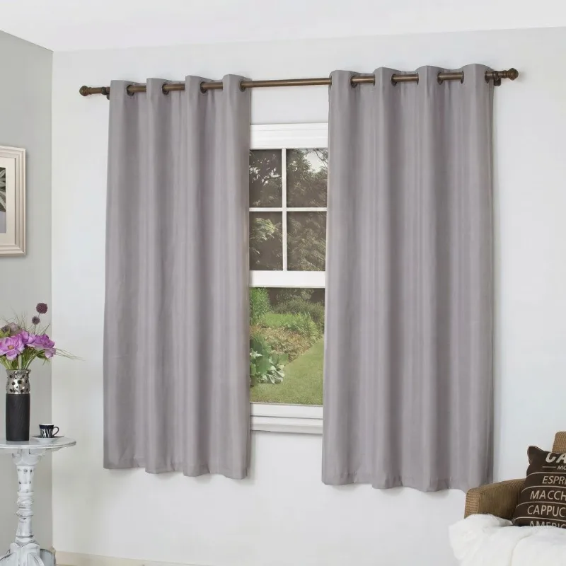 Cortina para Quarto e Sala 2,00X1,60 m Blackout Unika Havan Casa - Titânio - BELLA JANELA