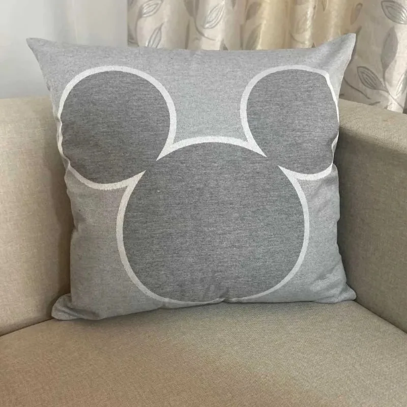 Capa de Almofada Jacquard 45cm X 45cm Mickey/ Mickey Miniaturas/unico - BELLA JANELA