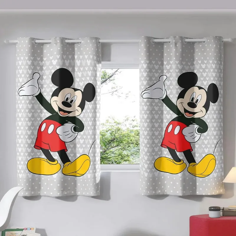 Cortina Corta Luz Ilhos Mickey 2,40 X 1,70m Slim Coracoes/unico - BELLA JANELA